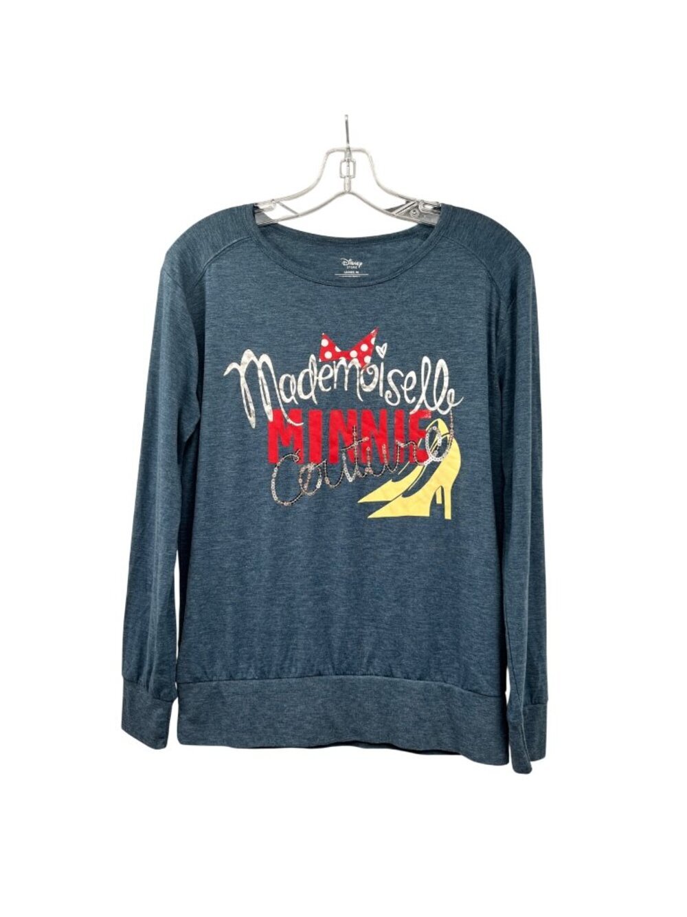 Disney Store Womens Minnie Couture Graphic Tee Long Sleeve Blue/Multi Medium